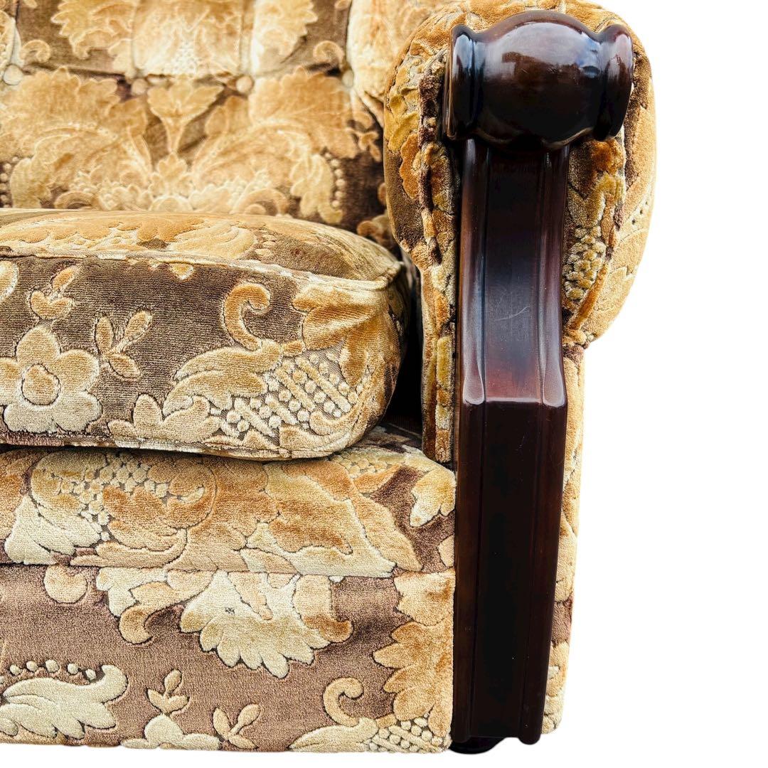 オールドカリモク 1人掛けソファ 金華山　昭和レトロ　ヴィンテージ