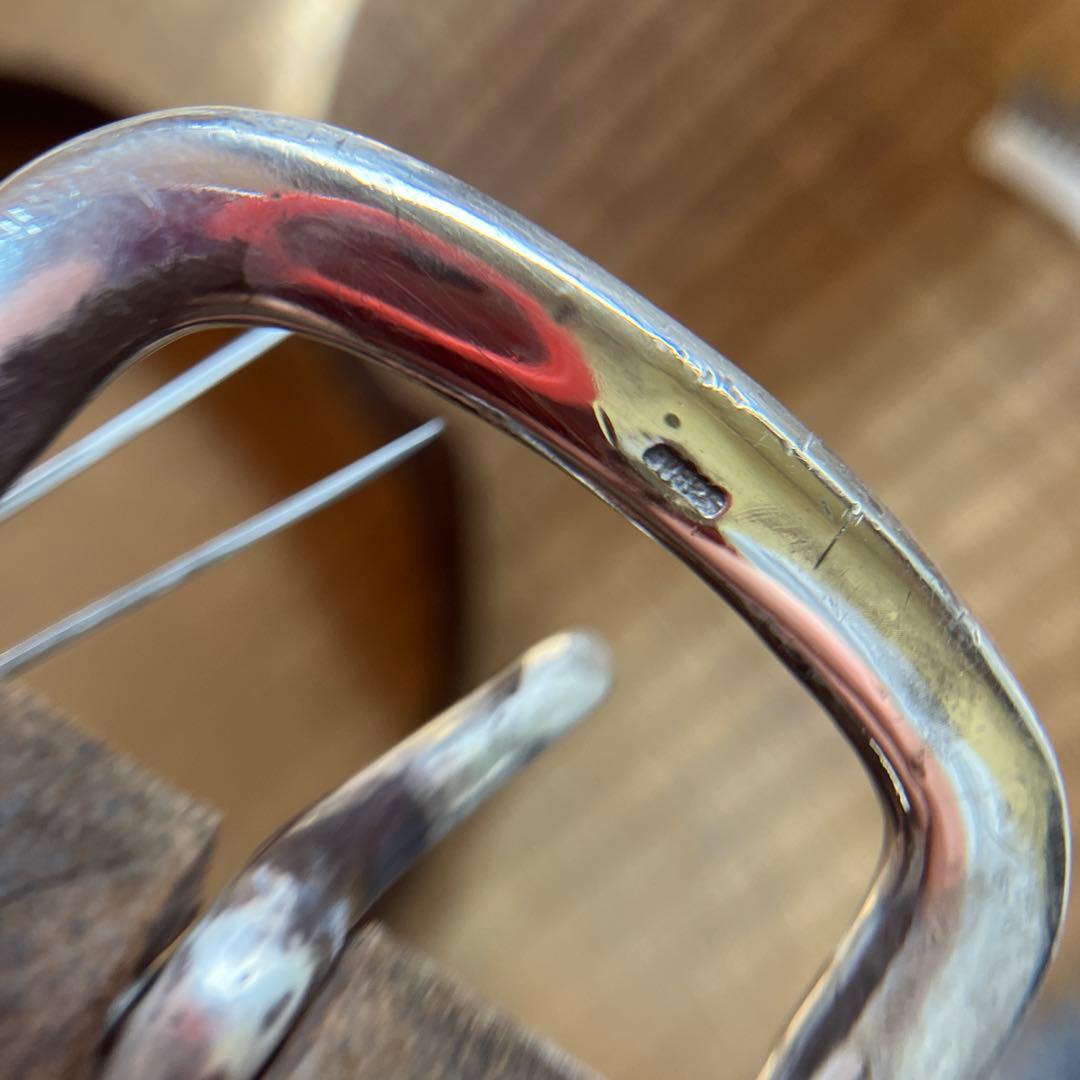 レザーベルト　シルバーバックル