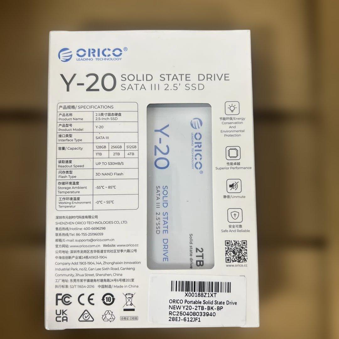 最後1点　429 ORICO Y20 2TB 内蔵型SSD 未開封