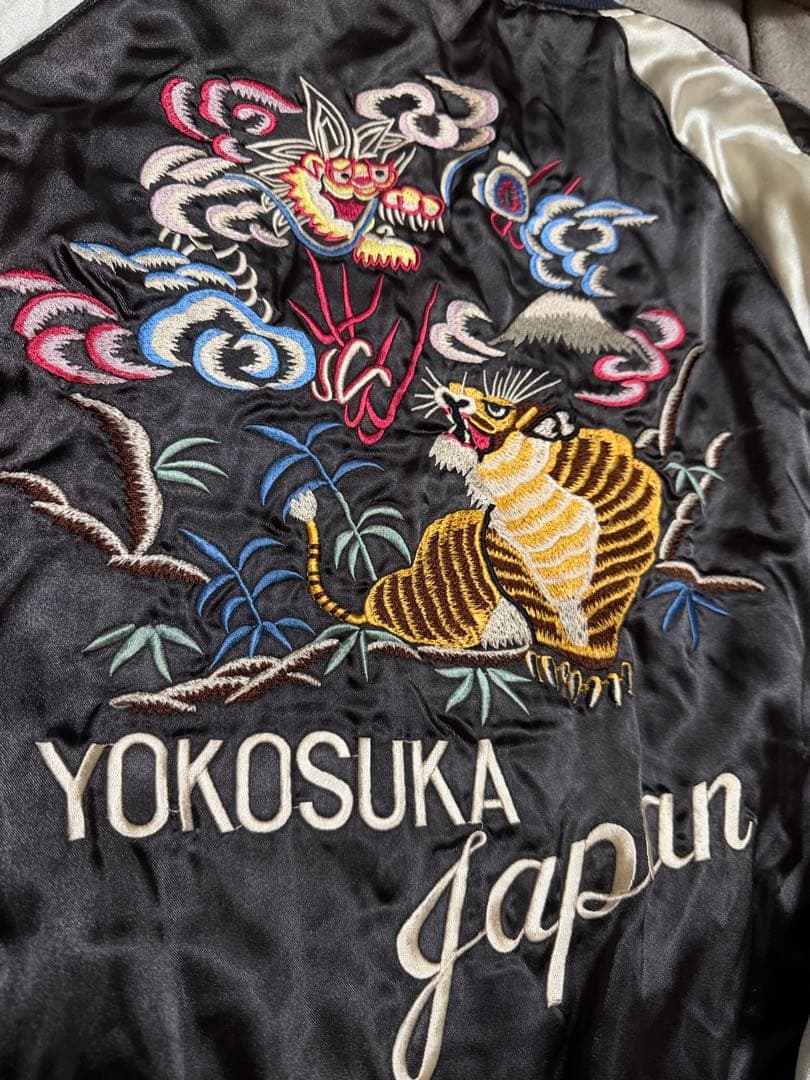 ２面用 BARCEDOS 虎龍 日本限定スカジャン vintage 別珍 サテン