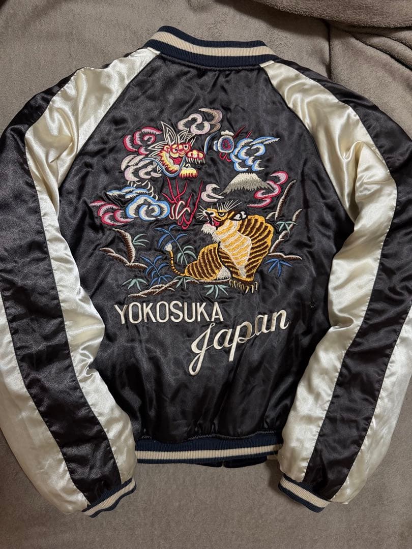 ２面用 BARCEDOS 虎龍 日本限定スカジャン vintage 別珍 サテン