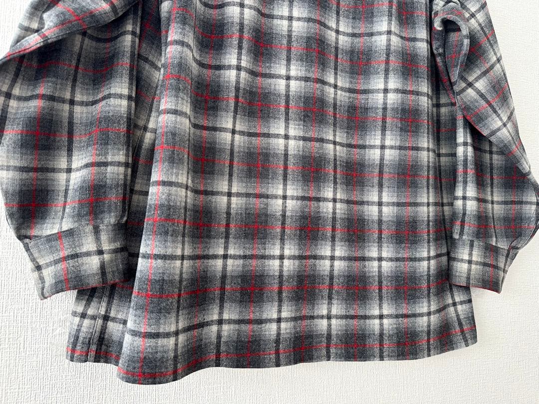 超スペシャル 60s ペンドルトン オンブレ チェック シャツ M 黒白