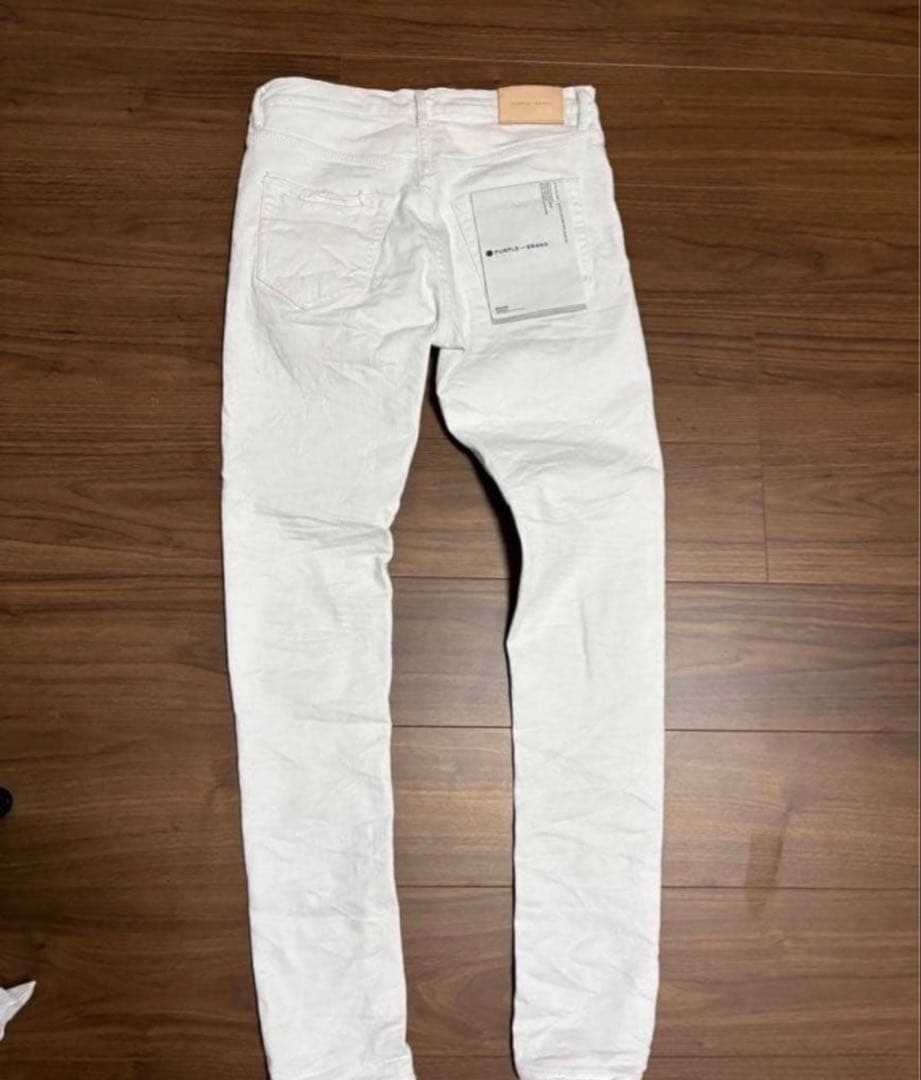 PURPLE スキニーデニム P001 ホワイト 29