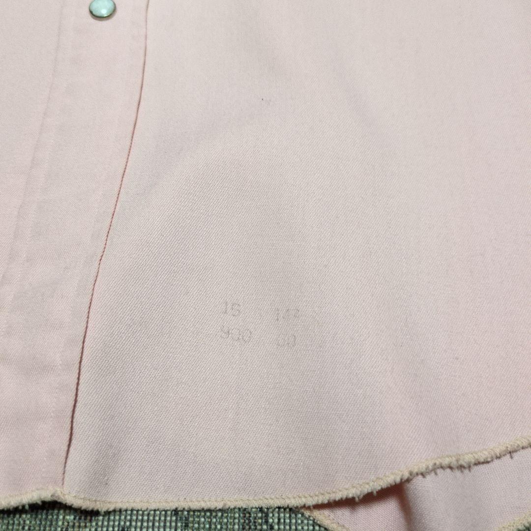 50s HbarC サーモンピンク レーヨンギャバシャツ