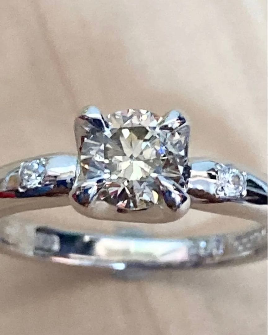 最終価格0.655 ct + 0.03ダイヤモンド Pt900 プラチナ　リング