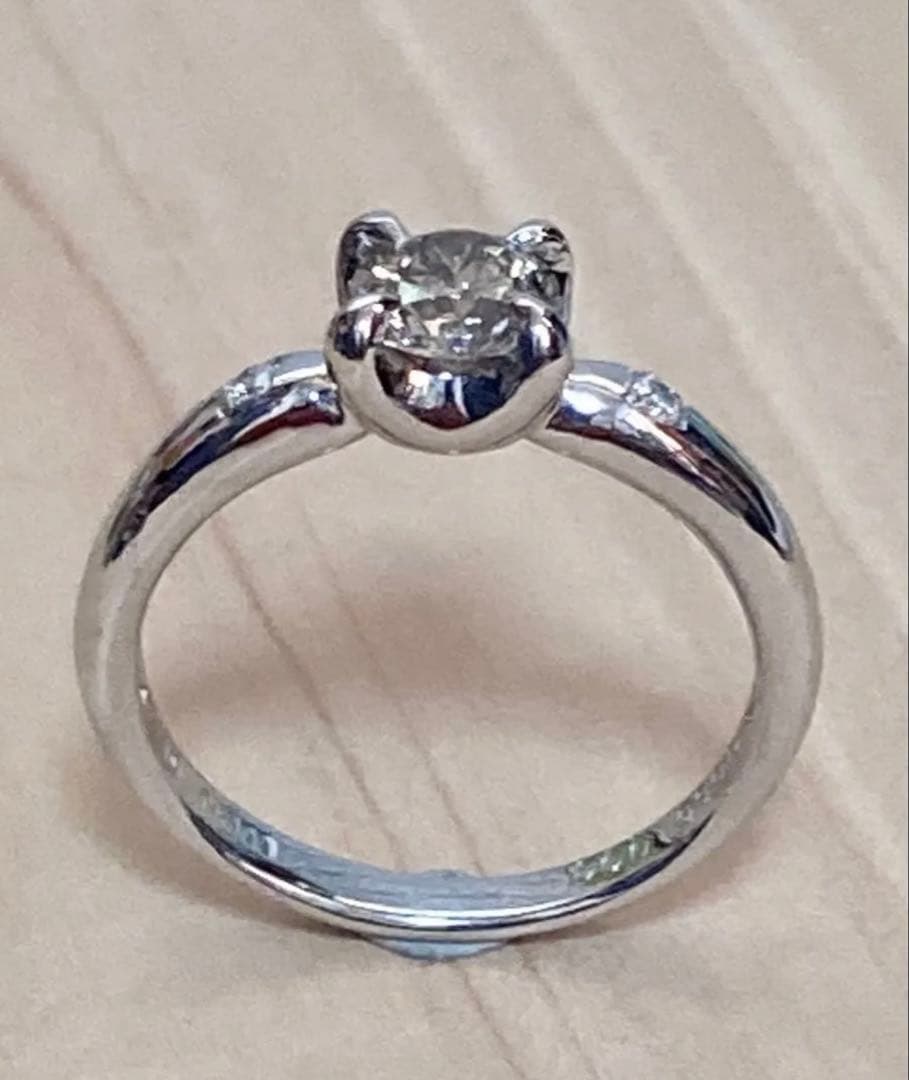 最終価格0.655 ct + 0.03ダイヤモンド Pt900 プラチナ　リング