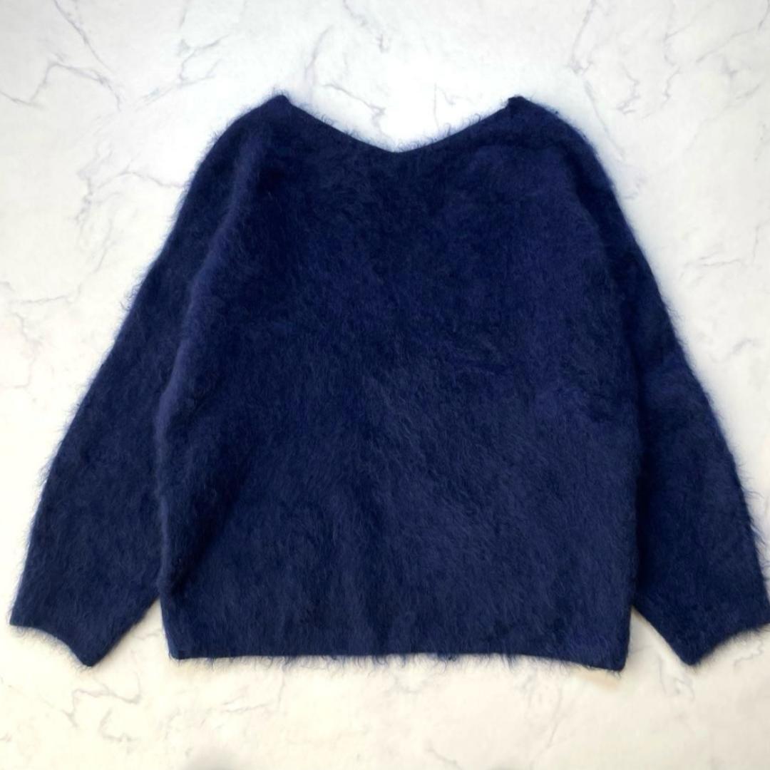 ダーマコレクション カシミヤ100 Vネックニット プルオーバー ネイビー F