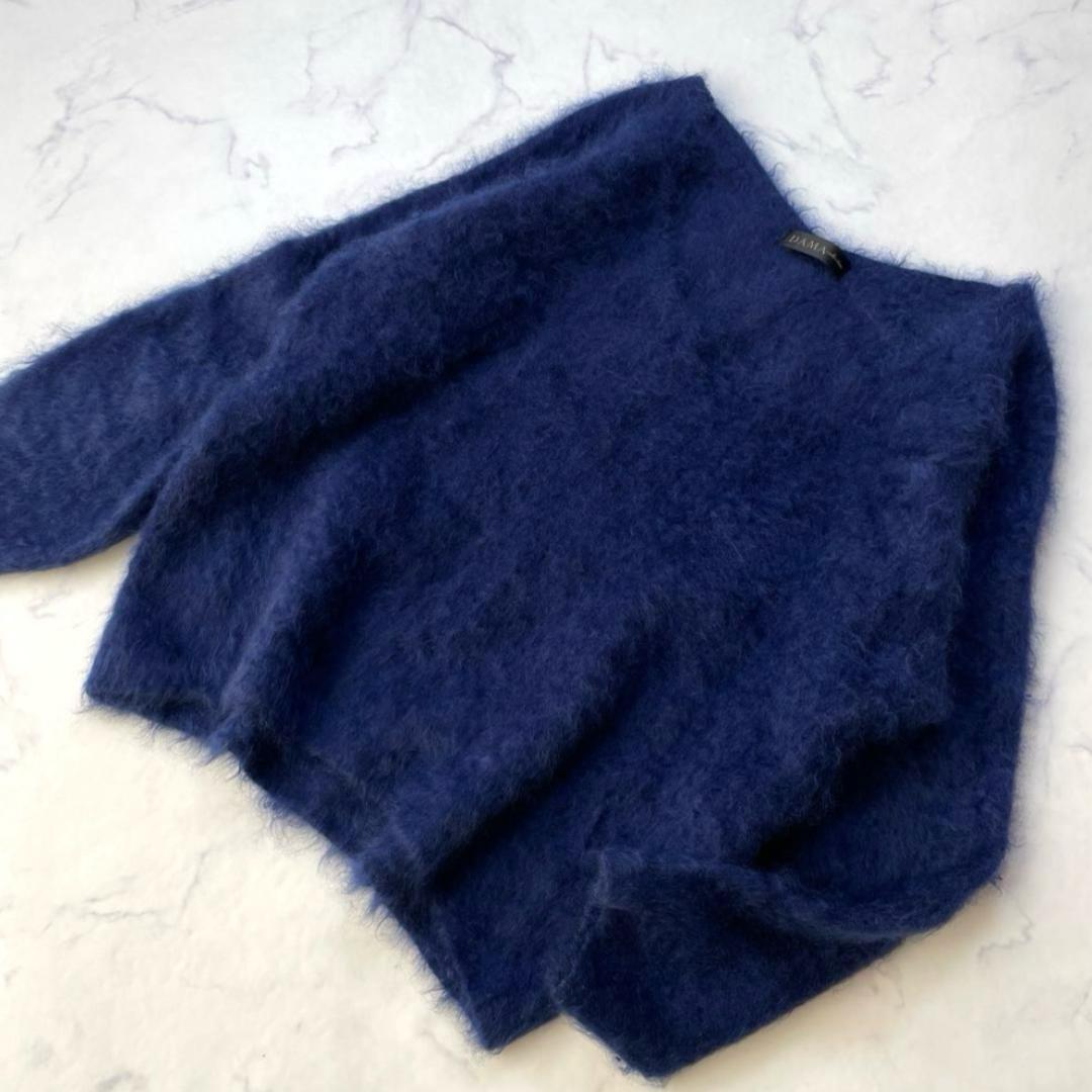 ダーマコレクション カシミヤ100 Vネックニット プルオーバー ネイビー F