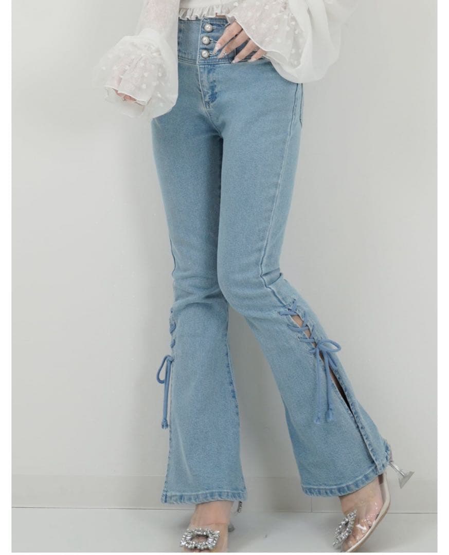 Lumignon ルミニョン デニムパンツ ブルー Sサイズ 春