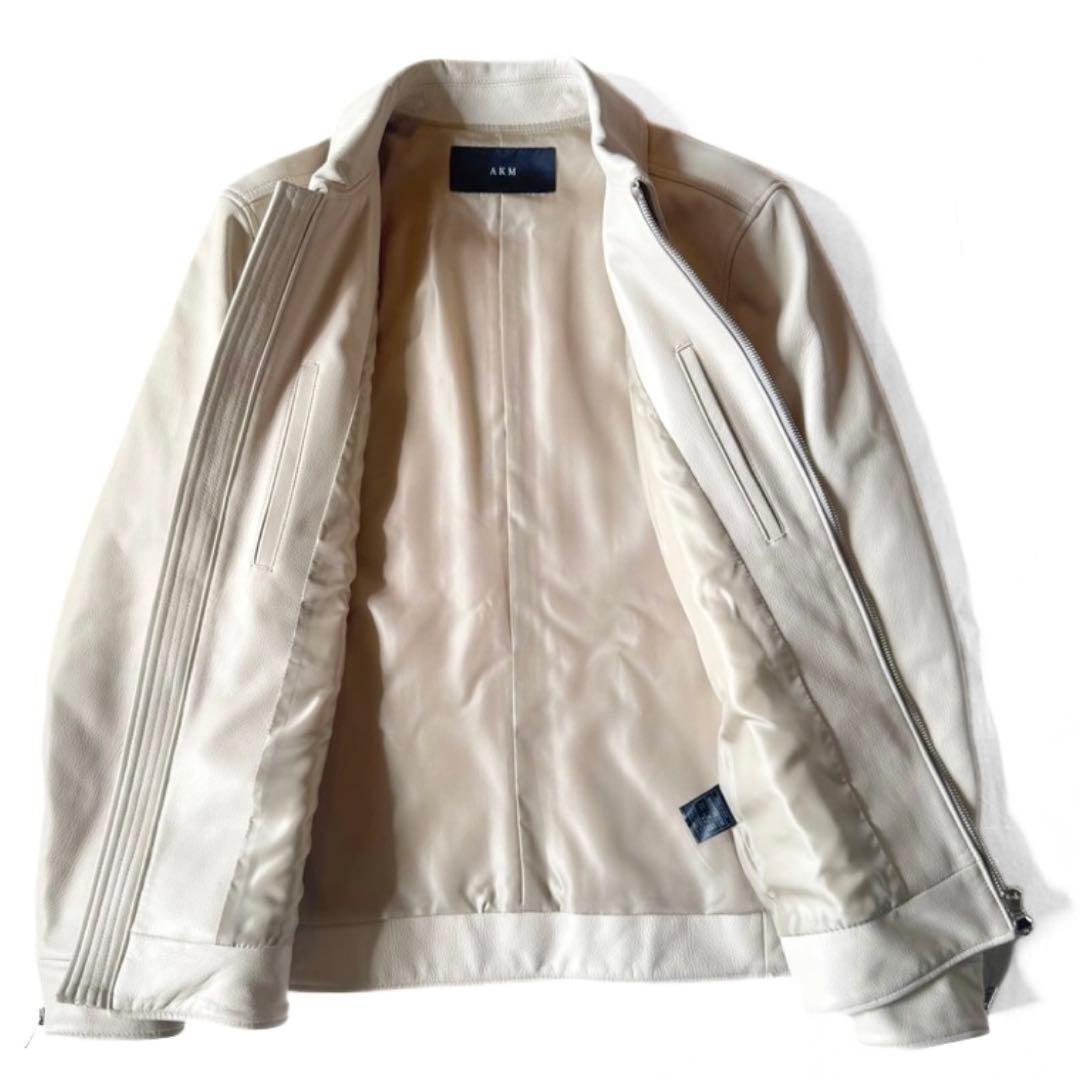 22AW AKM シープ レザー Sライダース ジャケット ニット スウェット