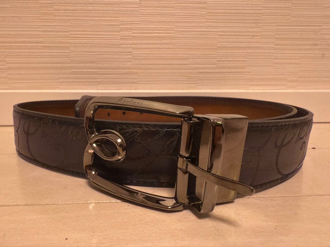 Berluti ベルルッティ カリグラフィ レザーベルト 35mm 美品