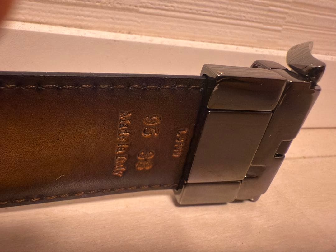 Berluti ベルルッティ カリグラフィ レザーベルト 35mm 美品