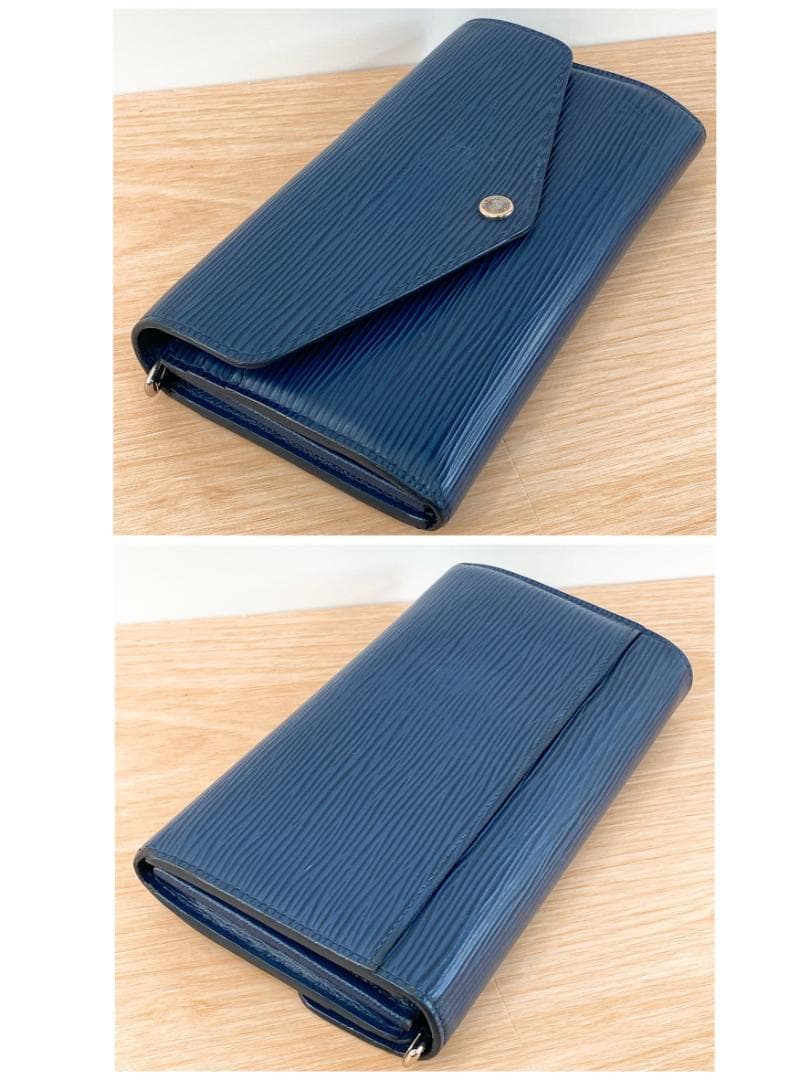 ルイヴィトン エピ ポルトフォイユ サラ 長財布 ブルー 青系 M60585