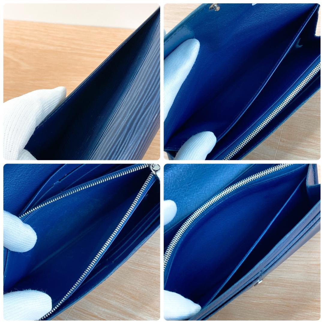 ルイヴィトン エピ ポルトフォイユ サラ 長財布 ブルー 青系 M60585