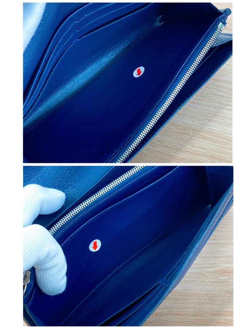 ルイヴィトン エピ ポルトフォイユ サラ 長財布 ブルー 青系 M60585