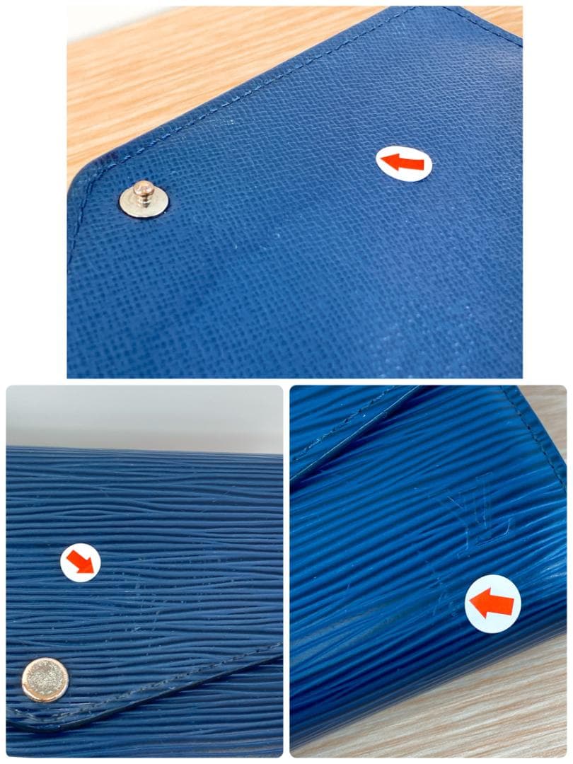 ルイヴィトン エピ ポルトフォイユ サラ 長財布 ブルー 青系 M60585