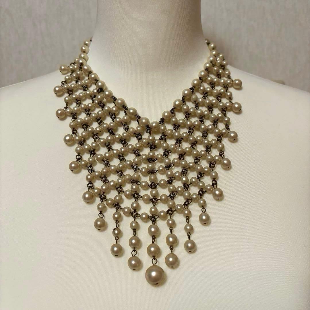 【フランス】70’s コスチュームジュエリー パール ヴィンテージ ネックレス