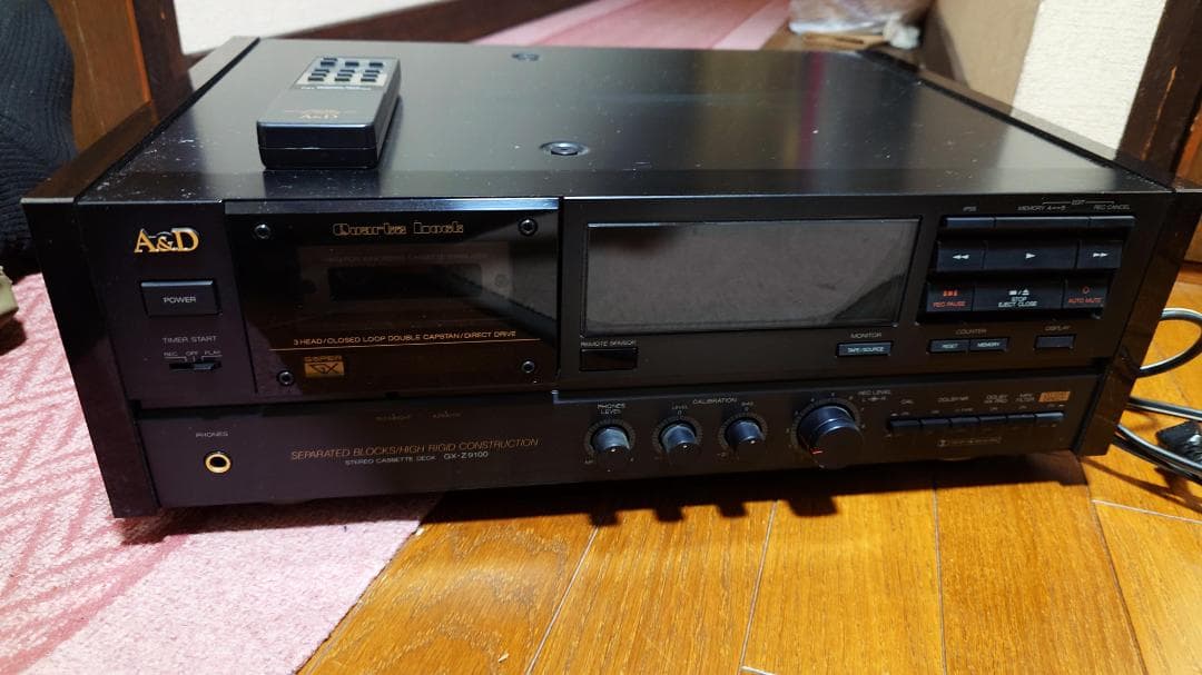 【外観完璧】A&D カセットデッキ　GX-Z9100 ジャンク扱い リモコンつき