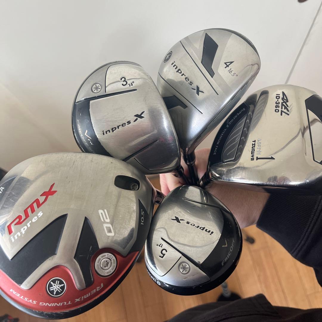 ゴルフクラブセット 赤 SRIXONケース付 15本