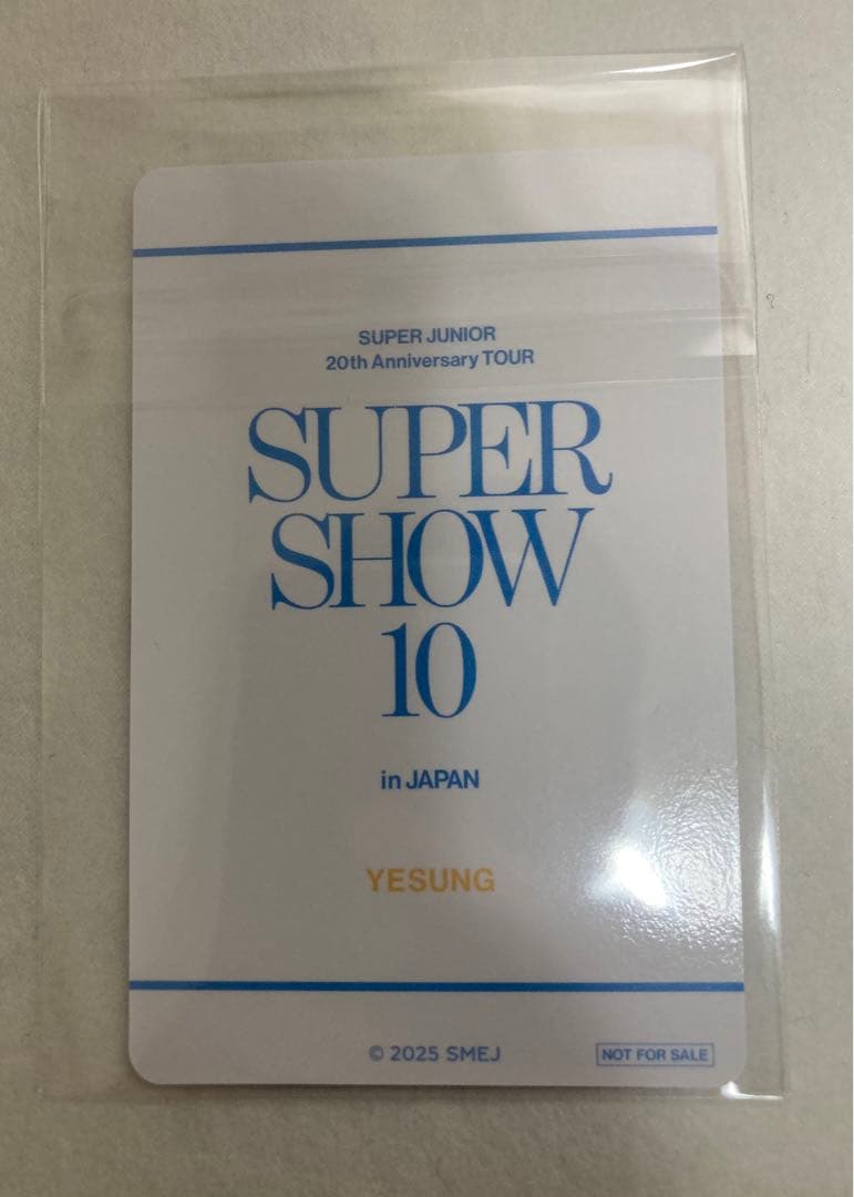 SUPER JUNIOR 会場限定　6000円　購入特典トレカ　イェソン