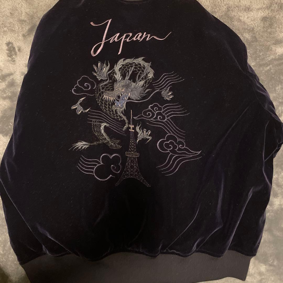 HARE×hxcyyd ネイビー スーベニアブルゾン　スカジャン