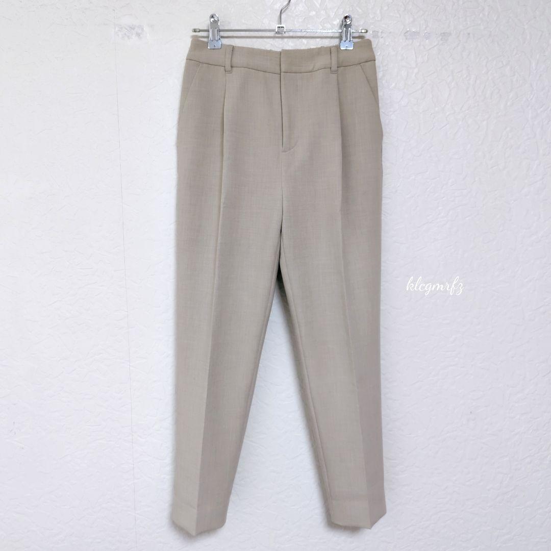 美品 INDIVI 洗える リバー 二重織 ノーカラー ジャケット セットアップ