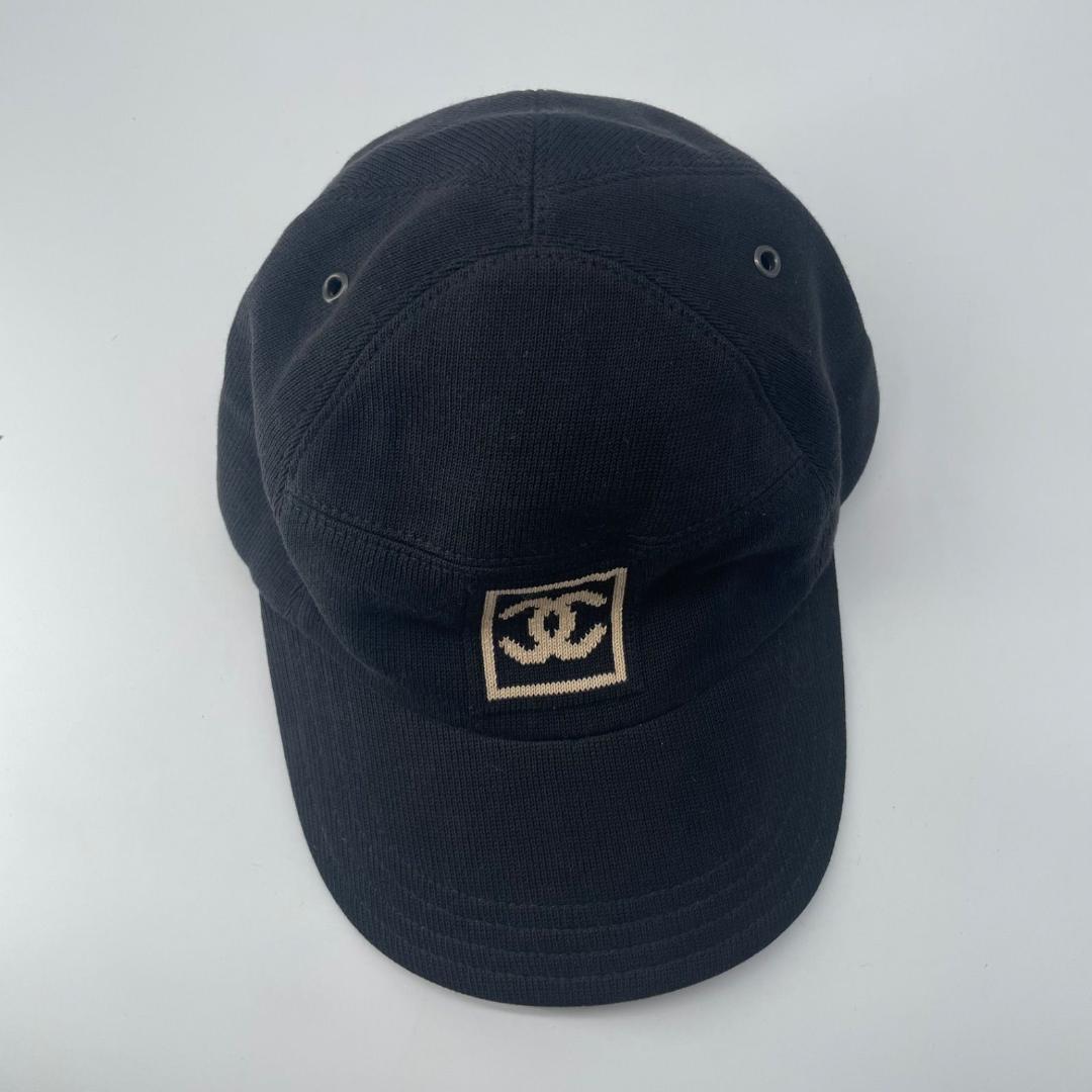 良品✨レア CHANEL ココマーク スポーツライン キャップ 帽子 コットン