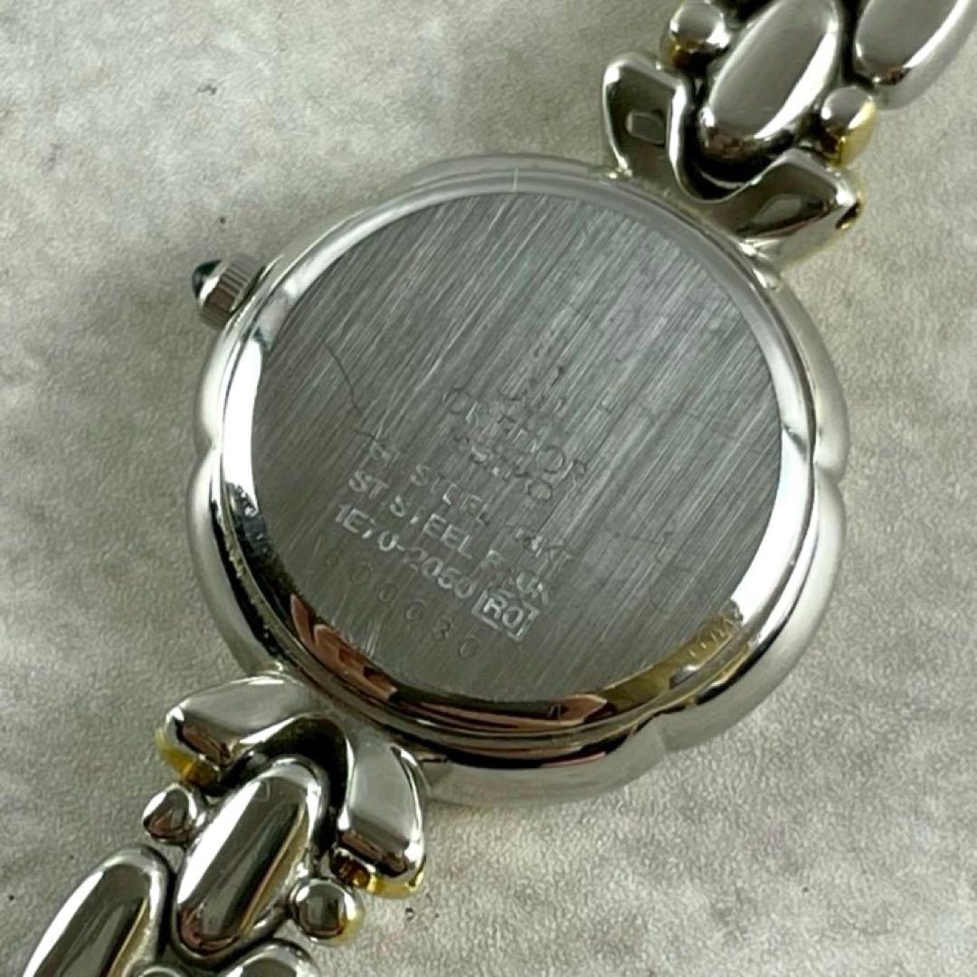 稼働✨SEIKO CREDOR 18KT 天然ダイヤ12P レディース腕時計