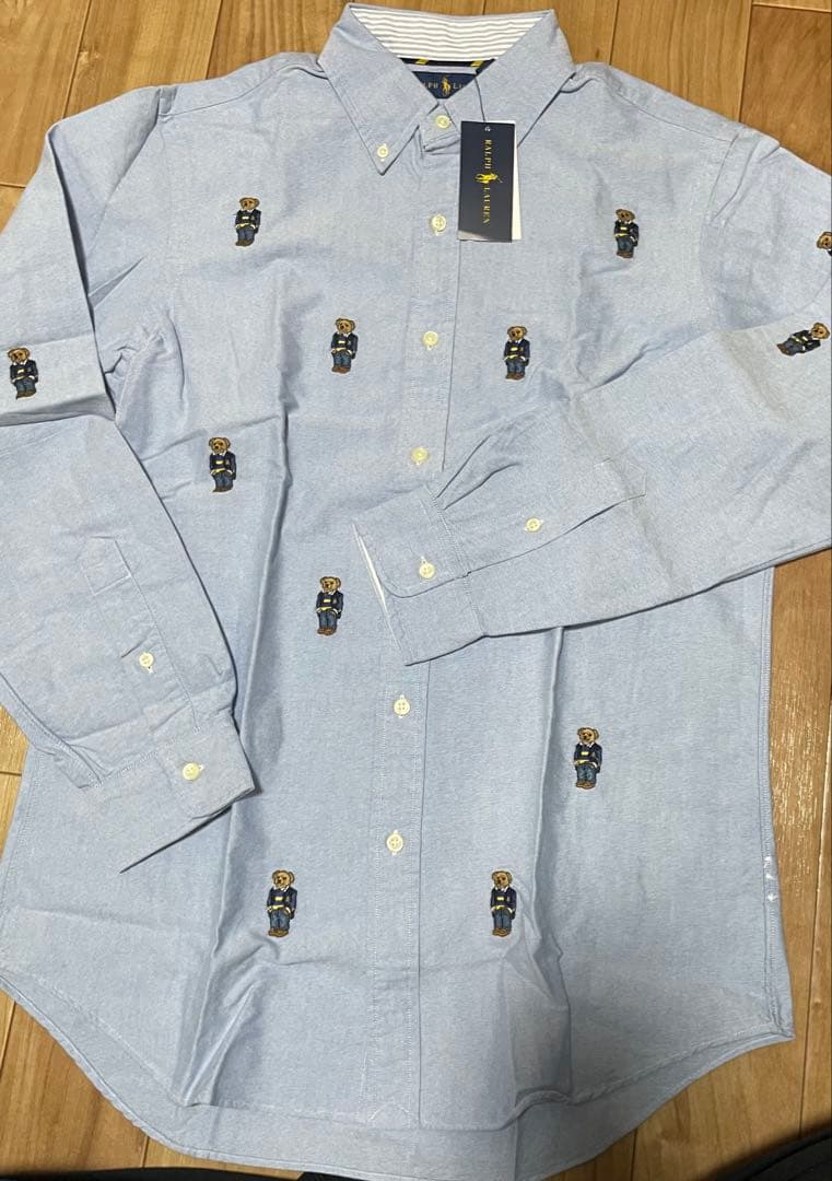 Ralph Lauren　ラルフローレン　ポロベア　ワイシャツ　刺繍　レア