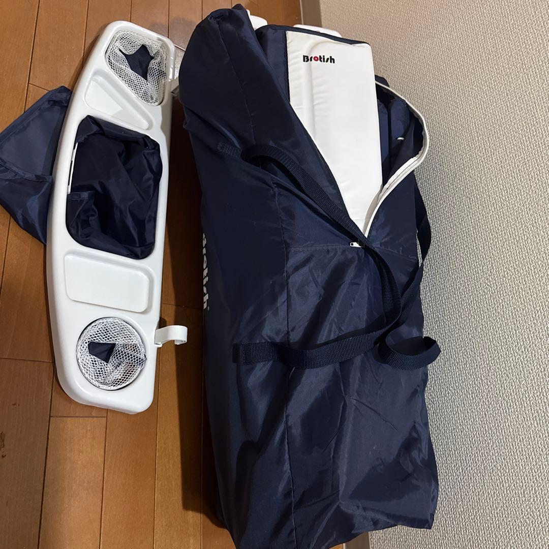 グレー サイドオープン ベビーベッド ネイビー 値下げ