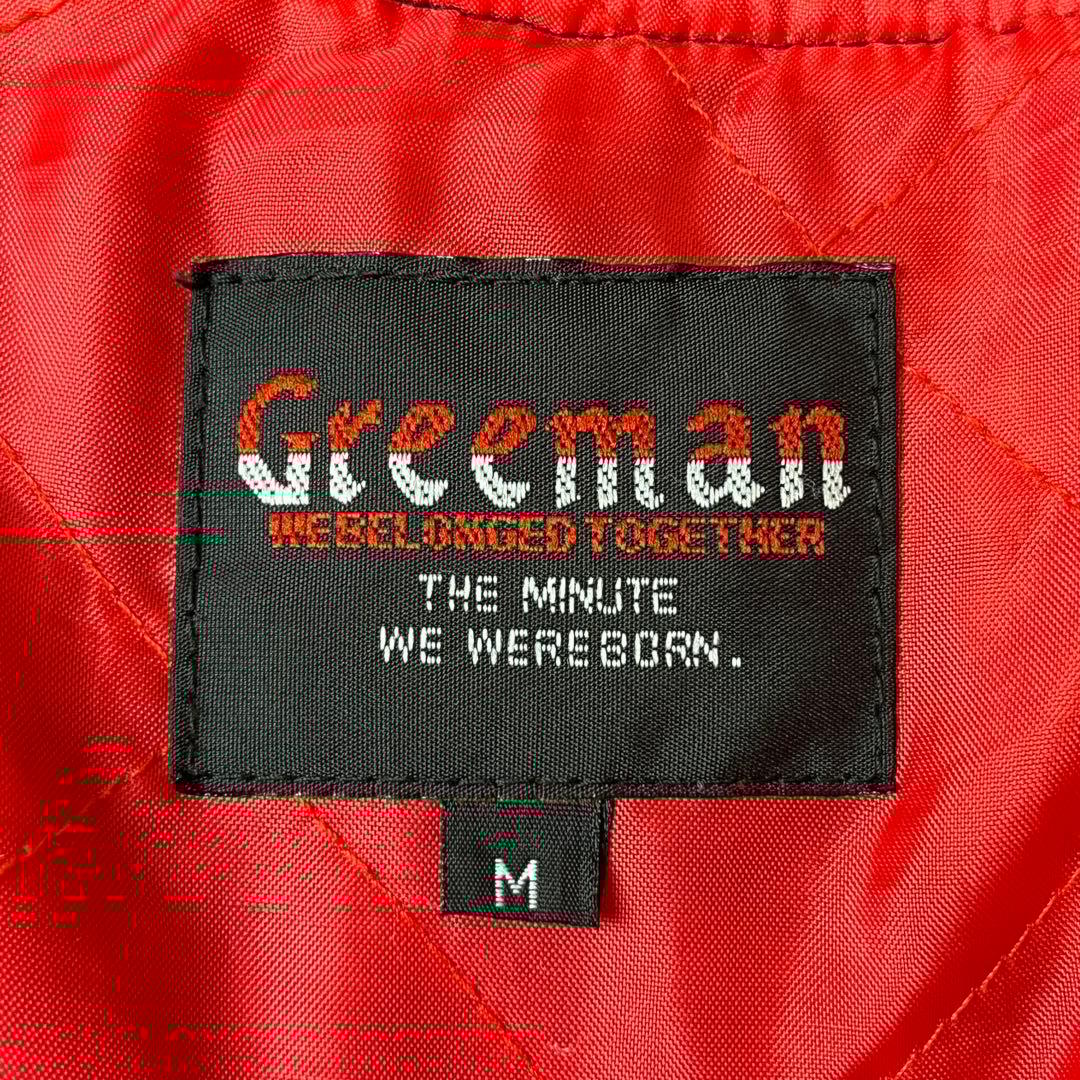 Greeman スカジャン 別珍 虎 龍 刺繍 ブラック M