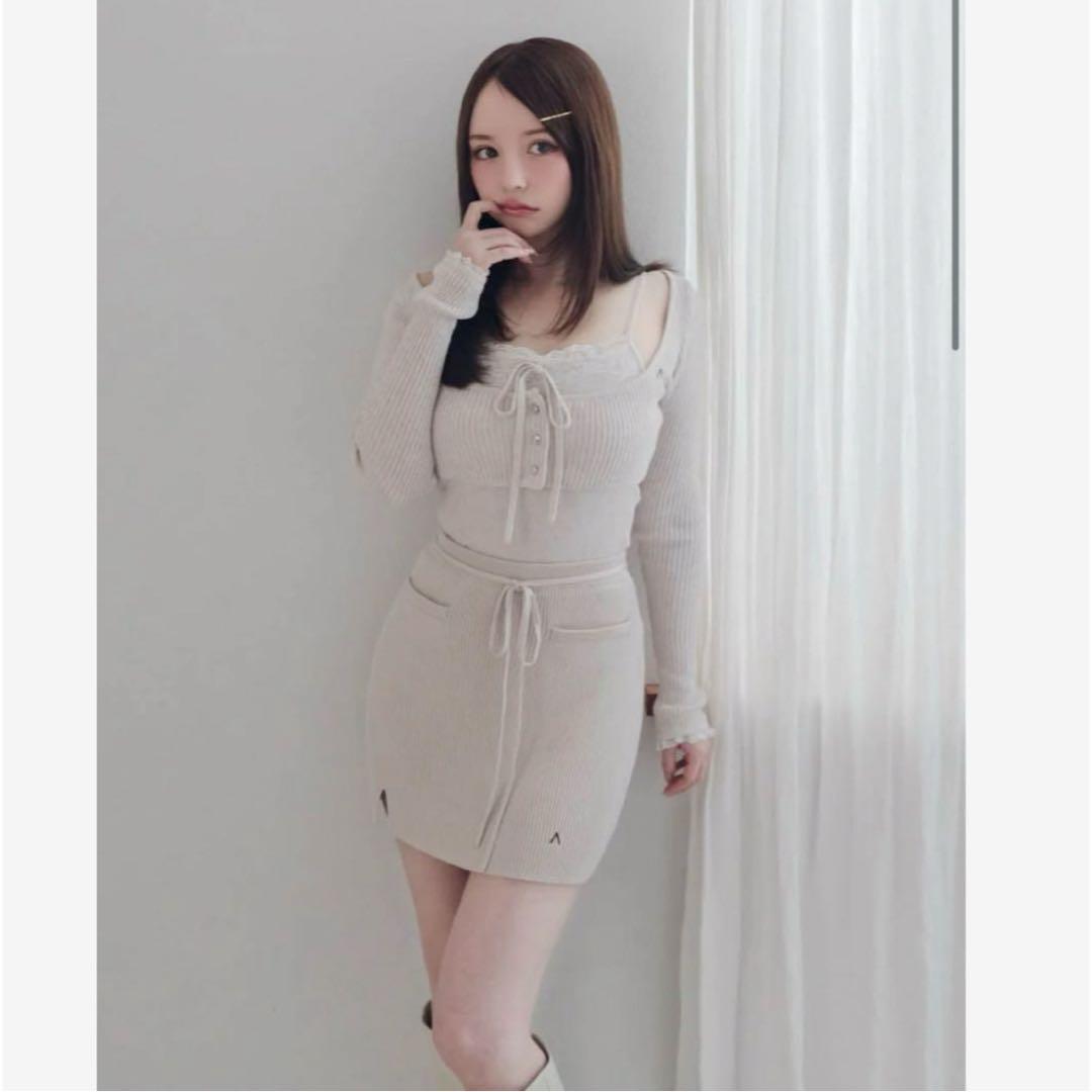 トップス ANDMARY Brenda lace knit set