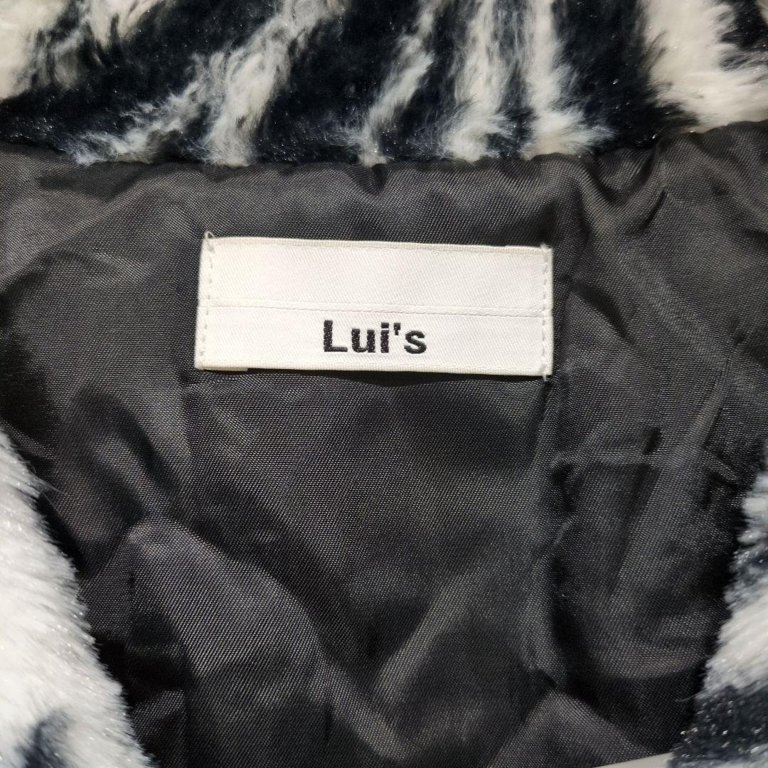 Lui's ゼブラ柄 ファージャケット　Мサイズ　レディースとしても◎！