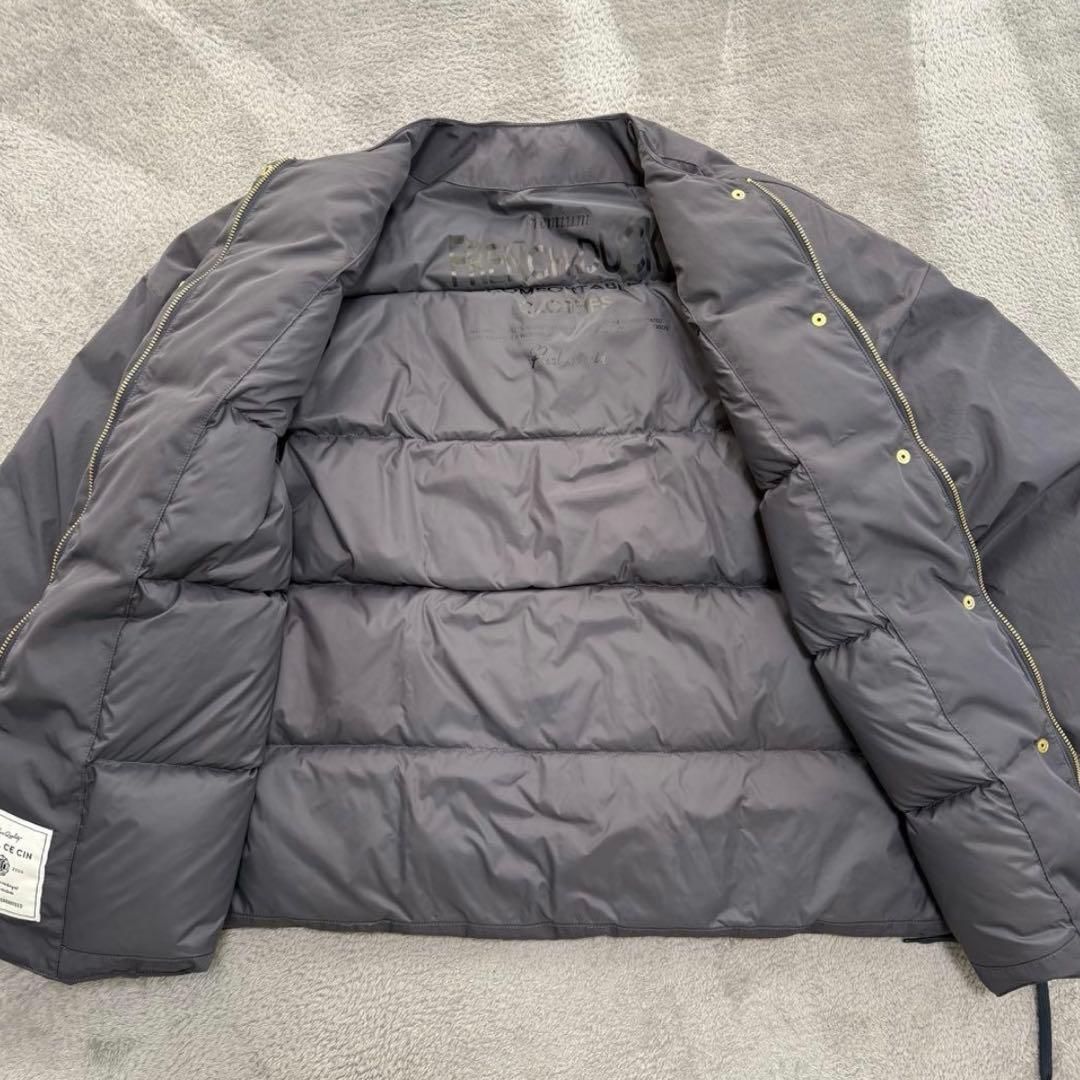 グレー ダウンジャケット ジッパー付き
