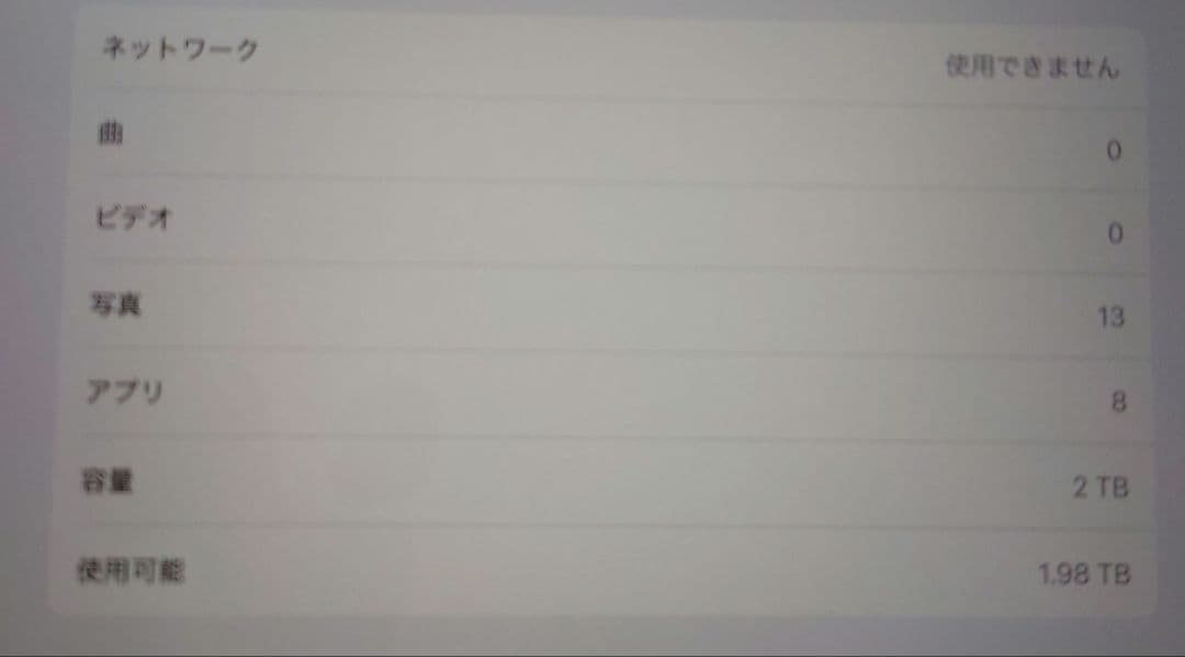 iPad pro 第6世代　12.9インチ 2TB　Wi-Fi+Cellular