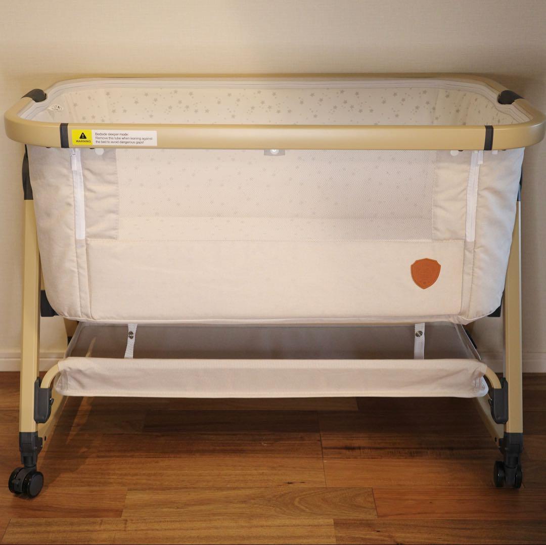 HZDMJベビーベッド キャスター付き 蚊帳付き