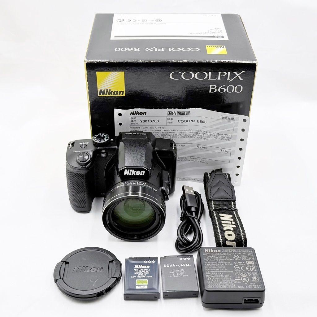 【美品】ニコン COOLPIX B600 ブラック コンデジ カメラ 中古