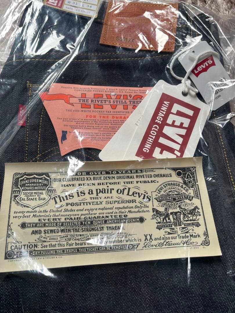 【新品未使用品】LVC S501XX 1944 大戦モデル W31L34