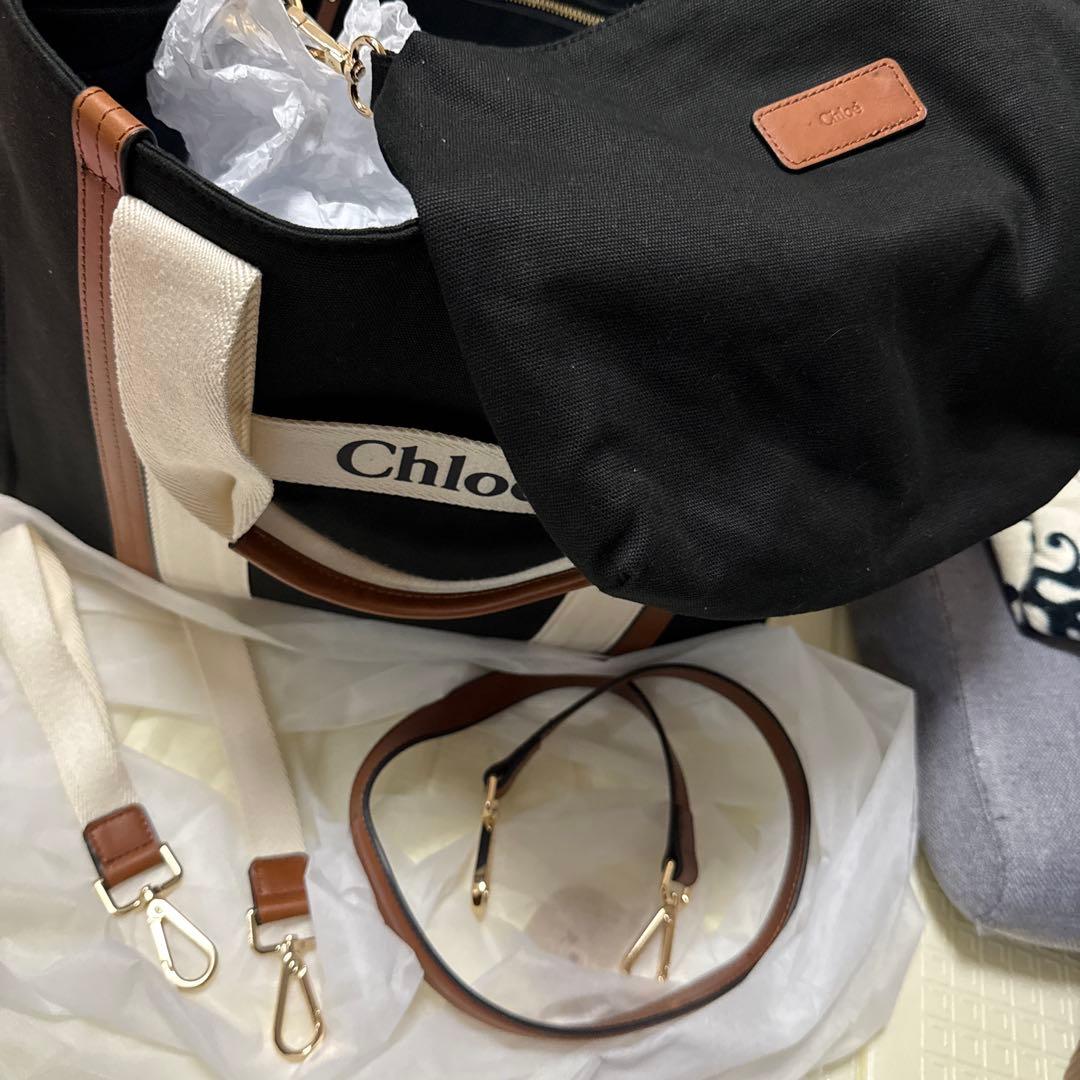 Chloé キャンバス マザーズバッグ 黒 売り切り