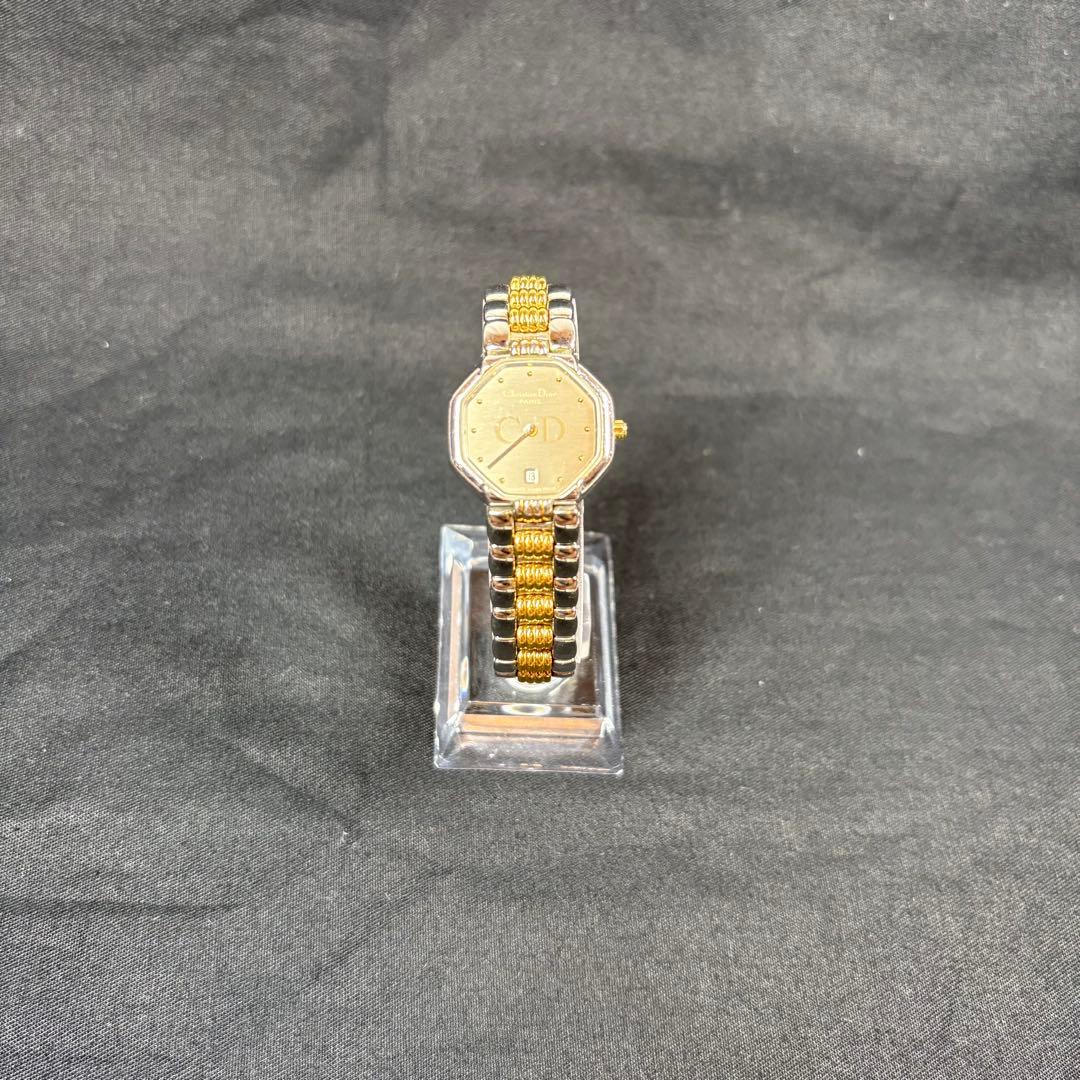 ✨稼働品✨DIOR 腕時計　オクタゴン　デイト　ゴールド　レディース　クォーツ