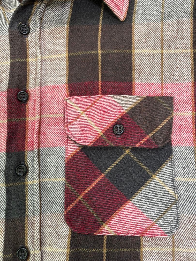 70s FIVE BROTHER ネルシャツ USA製 XL レアカラー