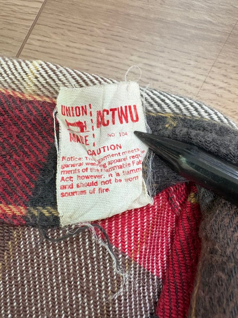 70s FIVE BROTHER ネルシャツ USA製 XL レアカラー