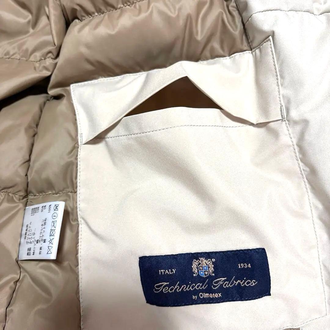 パラスパレス今季品2回着用ダウンショール襟ショートコートベージュサイズ2