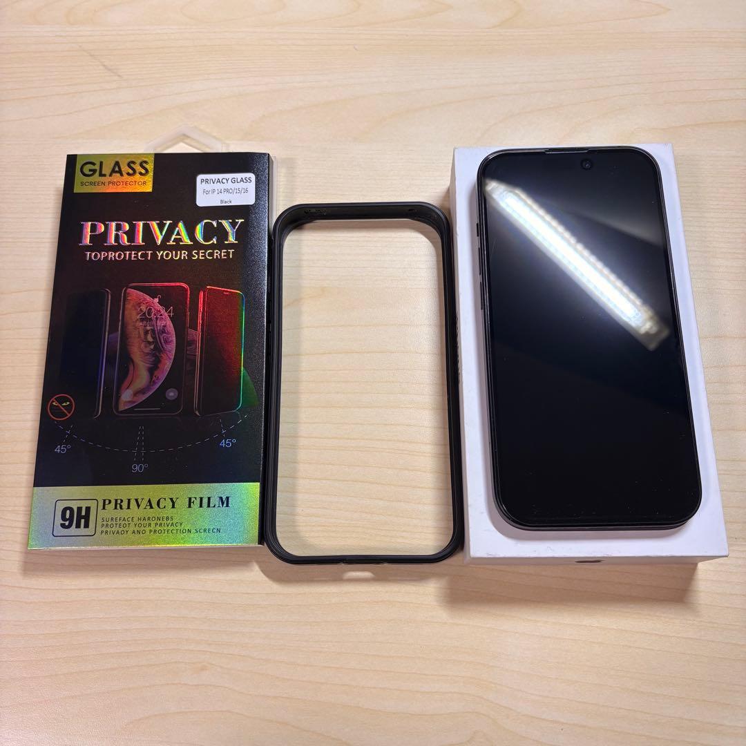 iPhone 15 128GB ブラック 本体 SIMフリー　フィルム/ケース付