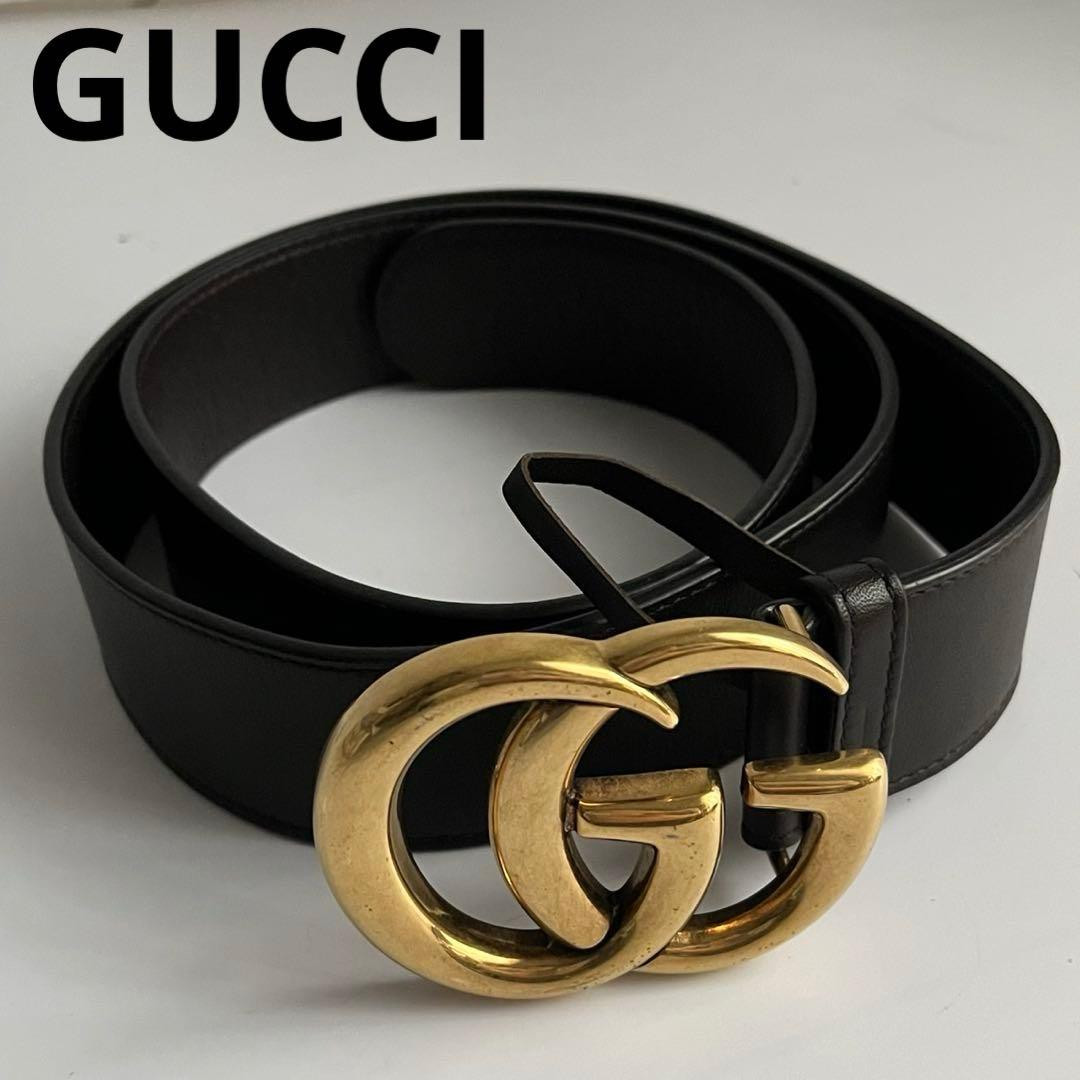 極美品✨　GUCCI グッチ ベルト　マーモント　GG ブラウン　メンズ