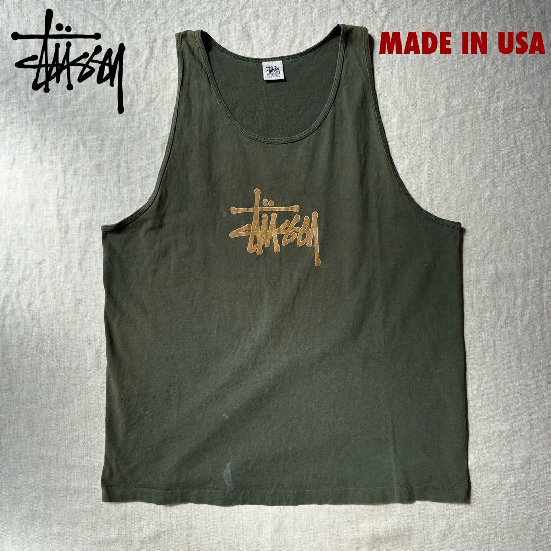 90s USA製 白タグ OLD STUSSY ステューシー タンクトップ XL