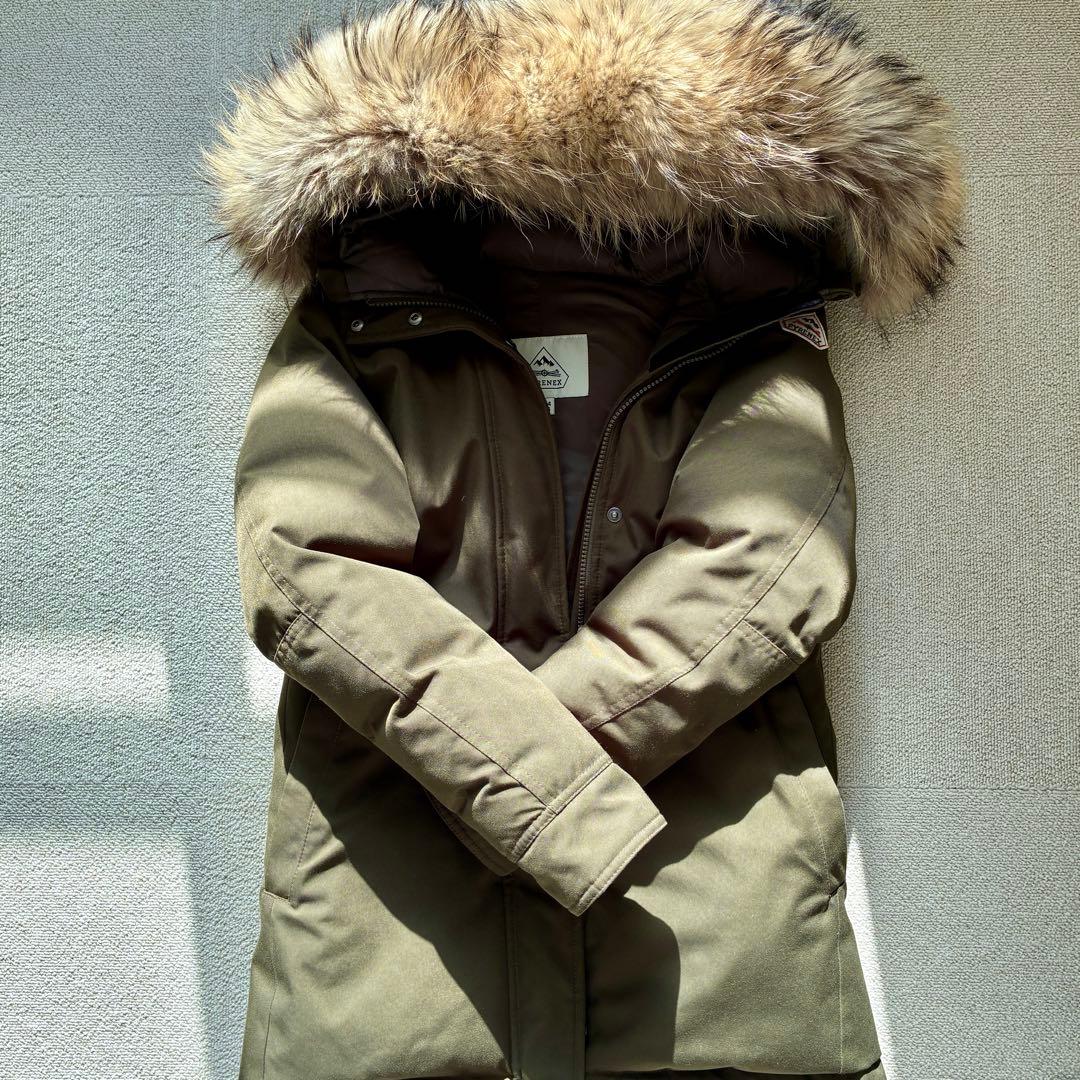 ピレネックス レディース ダウンジャケット カーキ 36