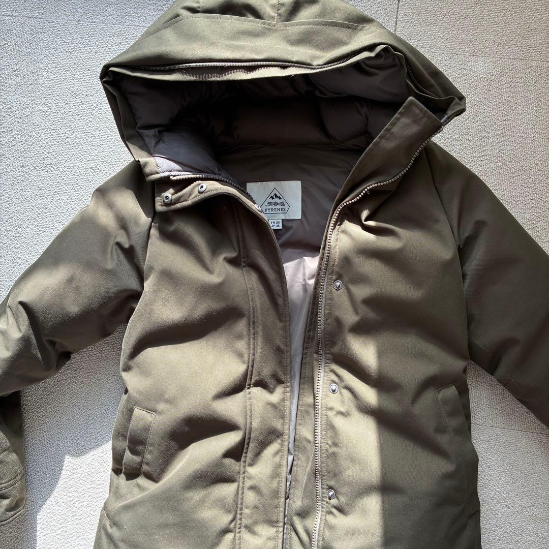 ピレネックス レディース ダウンジャケット カーキ 36