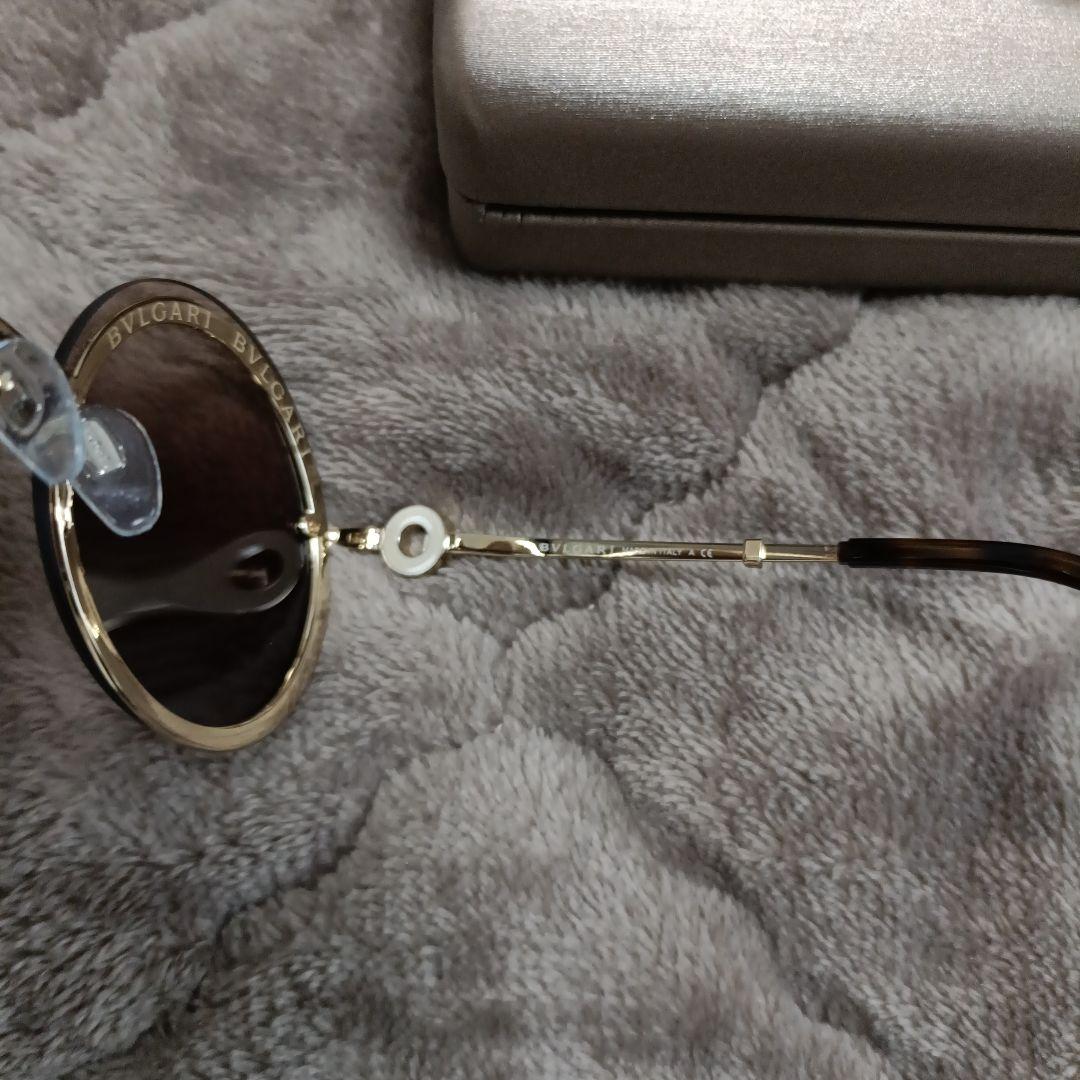 BVLGARI ラウンドサングラス ブラウン