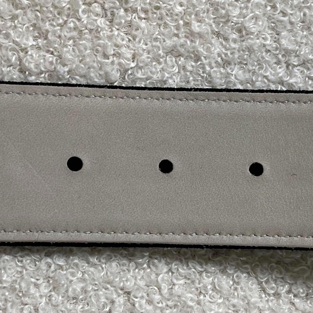 未使用級　BVLGARI ベルト　サークルロゴ　キャンバス　レザー　イタリア製